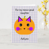 Personalized Cat Pumpkin Halloween Maze Karte (Gelbe Blume)