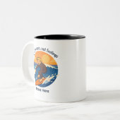 Personalized Catch Waves Not Feelings Surf Zweifarbige Tasse (Vorderseite Links)