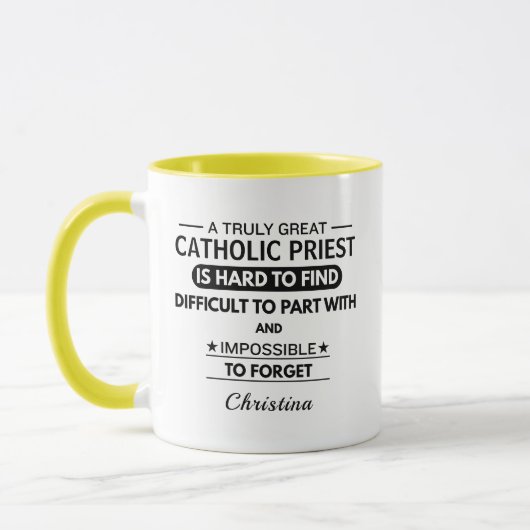 Personalized Catholic Priest  Tasse (Links)
