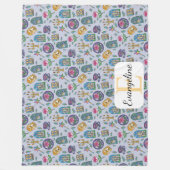 Personalized Cats Beauty and the Beast Book Girl Fleecedecke (Vorderseite)