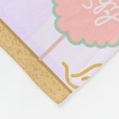 Personalized Cats Library Purple Pastel Girly Book Fleecedecke (Ecke)