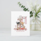 Personalized Cat's Meow Valentine's Day Postcard Postkarte (Stehend Vorderseite)