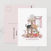 Personalized Cat's Meow Valentine's Day Postcard Postkarte (Vorne/Hinten)