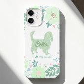 Personalized Cavalier - Mint Green Floral iPhone 16 Hülle