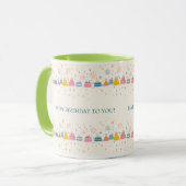 Personalized Celebration Mug – Cakes & Confetti Tasse (Vorderseite Links)