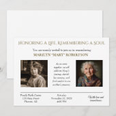 Personalized Celebration of Life Invitation Einladung (Vorne/Hinten)