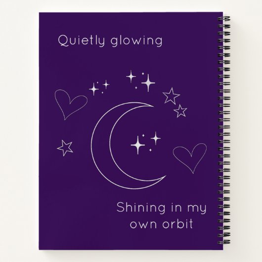 Personalized Celestial Design Spiral Notebook Notizblock (Rückseite)
