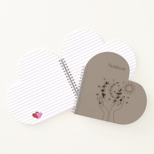 Personalized Celestial Floral Spiral Notebook Notizblock (Innenseite)