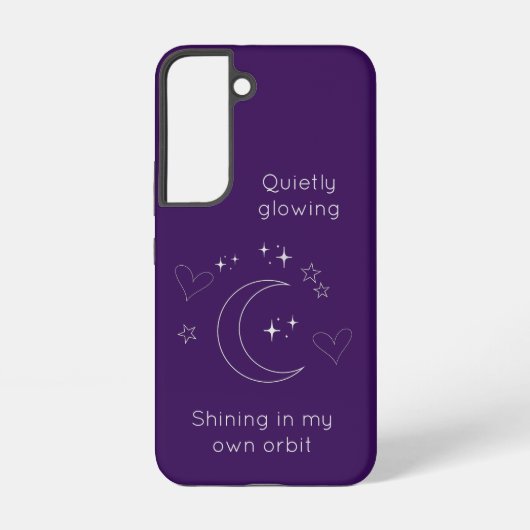 Personalized Celestial Line Art Purple Phone Case Samsung Galaxy Hülle (Rückseite)