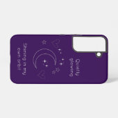 Personalized Celestial Line Art Purple Phone Case Samsung Galaxy Hülle (Rückseite (Horizontal))
