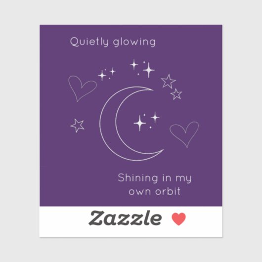 Personalized Celestial Moon & Stars Laptop Sticker (Blatt)