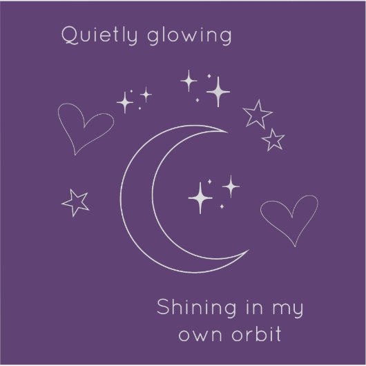 Personalized Celestial Moon & Stars Laptop Sticker (Vorderseite)