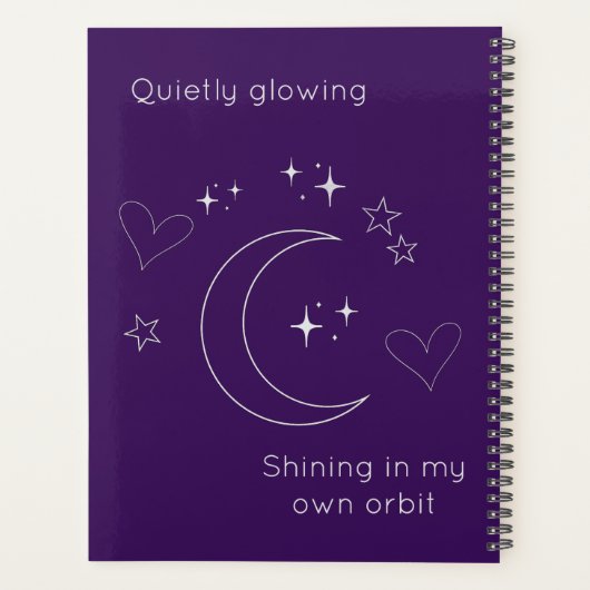 Personalized Celestial Planner Notebook Planer (Rückseite)