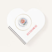 Personalized Celestial Rose Heart Spiral Notebook Notizblock (Vorderseite)
