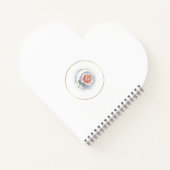 Personalized Celestial Rose Heart Spiral Notebook Notizblock (Rückseite)