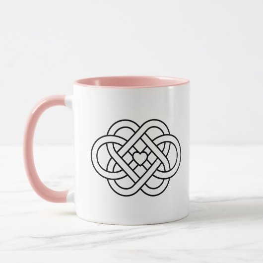 Personalized Celtic Love Knot Heart Coffee Mug Tasse (Links)