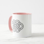 Personalized Celtic Love Knot Heart Coffee Mug Tasse (Vorderseite Links)