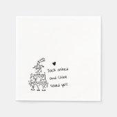 Personalized Champagne Glass Tower Wedding Napkins Serviette (Vorderseite)