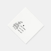 Personalized Champagne Glass Tower Wedding Napkins Serviette (Ecke)