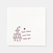 Personalized Champagne Glass Tower Wedding Napkins Serviette (Vorderseite)