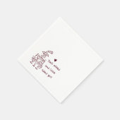 Personalized Champagne Glass Tower Wedding Napkins Serviette (Ecke)