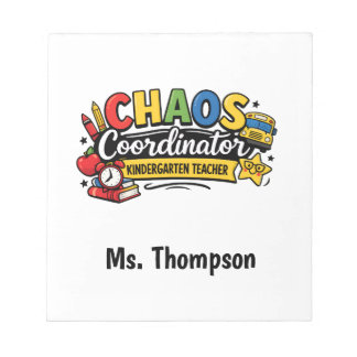 Personalized Chaos  Coordinator Teacher  Notizblock