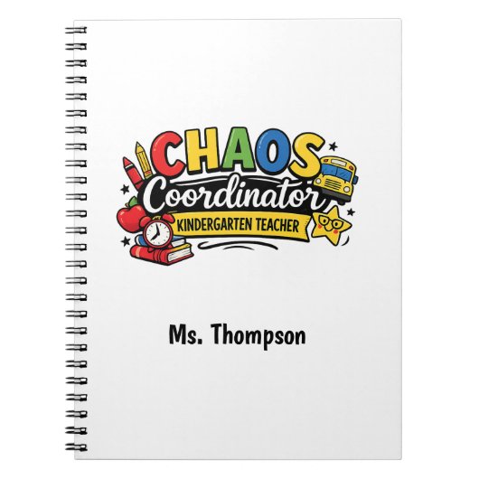 Personalized Chaos  Coordinator Teacher  Notizblock (Vorderseite)