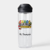 Personalized Chaos  Coordinator Teacher  Trinkflasche (Rückseite)