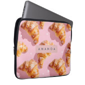 Personalized Charming Croissant Delight Laptopschutzhülle (Vorne Rechts)