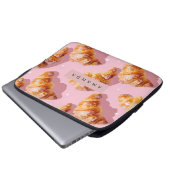Personalized Charming Croissant Delight Laptopschutzhülle (Vorne Knopf)