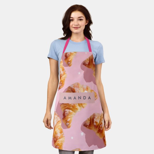 Personalized Charming Croissant Delight Schürze (Getragen)