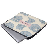Personalized Charming Elegant Blue Sloth Pattern Laptopschutzhülle (Vorne Knopf)