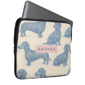 Personalized Charming Elegant Dachshund Pattern Laptopschutzhülle (Vorne Rechts)