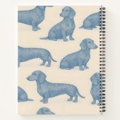 Personalized Charming Elegant Dachshund Pattern Notizblock (Rückseite)