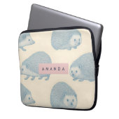 Personalized Charming Hedgehog Pattern Laptopschutzhülle (Vorderseite Links)
