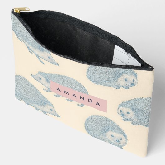 Personalized Charming Hedgehog Pattern Zubehörtasche (Offen)