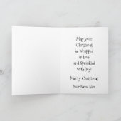 Personalized Charming Rabbit Christmas Card Karte (Innenseite)