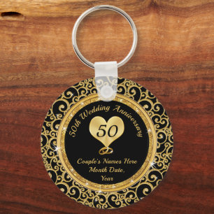 Personalized, Cheap 50th Anniversary Favors, Schlüsselanhänger