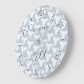 Personalized Checkered Mother of Pearl Style on Große Wanduhr (Winkel)