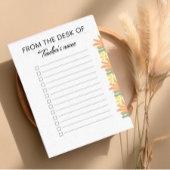 Personalized Checklist Note Pad Post-it Klebezettel
