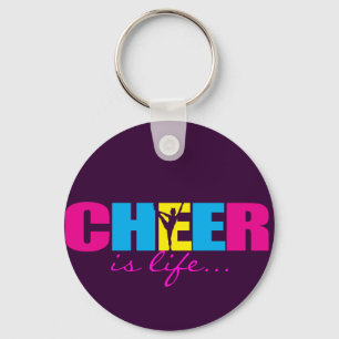 Personalized Cheer Cheerleading Purple Schlüsselanhänger