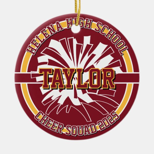 Personalized Cheer Squad High School Keramik Ornament (Vorne)