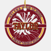 Personalized Cheer Squad High School Keramik Ornament (Hinten)