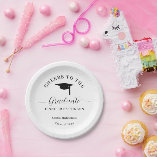 Personalized Cheers Graduate Graduation Pappteller (Party)