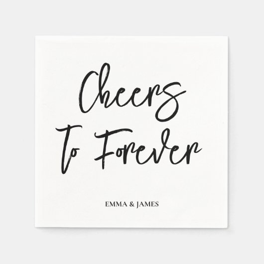 Personalized Cheers Wedding Rustic Hand lettering Serviette (Vorderseite)