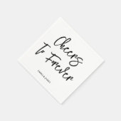 Personalized Cheers Wedding Rustic Hand lettering Serviette (Ecke)