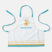 Personalized Chef Cat Baking Apron for Little Chef Schürze (Vorderseite)