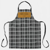 Personalized Chef Plaid Apron with Custom Name  Schürze (Vorderseite)