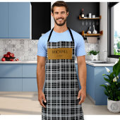 Personalized Chef Plaid Apron with Custom Name  Schürze