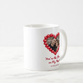 Personalized Cherry Heart Photo Kaffeetasse (VorderseiteRechts)